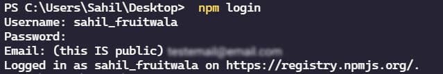Local Login for NPM