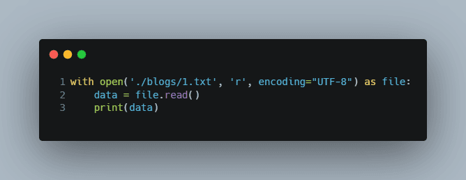How to read files using Python