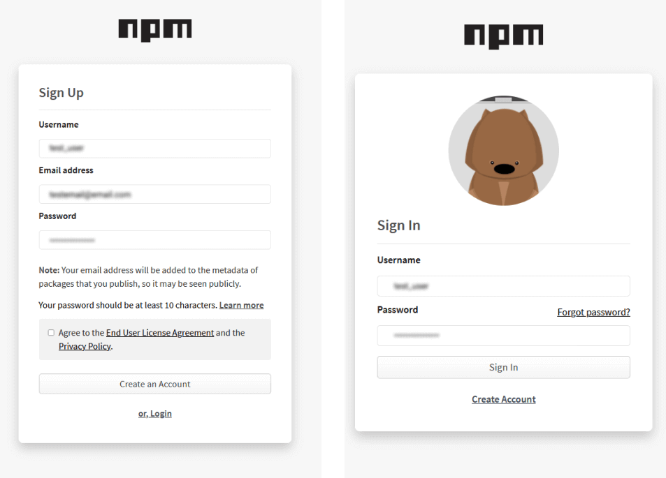 How to signup on NPM registry